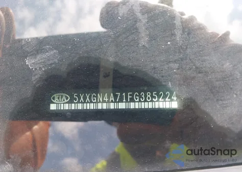 2015 Kia Optima Ex из США, поврежденный, VIN 5XXGN4A71FG385224